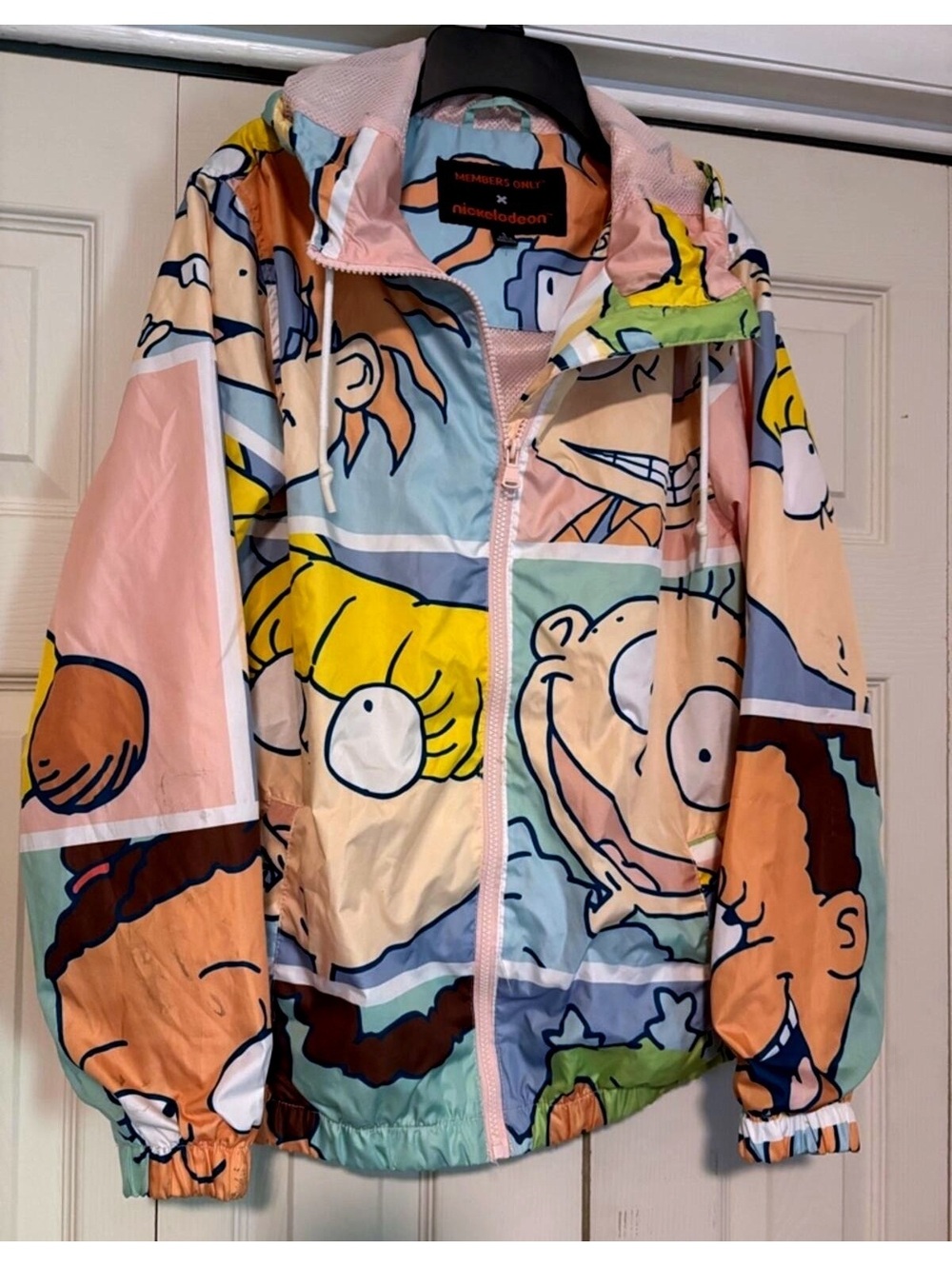 Members Only x Nickelodeon Rugrats Windbreaker S 90s Y2K Cartoon Streetwear